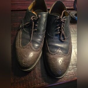 Spencer's Two-Tone Brown and Navy Leather Wingtip Oxfords